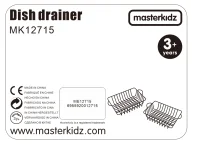 MASTERKIDZ Zestaw 2 Metalowe Kosze Szuszarka Do Naczyń Do Kuchni Dla Dzieci - zdjęcie 2