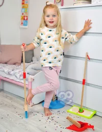 TOOKY TOY Drewniany Zestaw do Sprzątania dla Dzieci 6 el. - zdjęcie 2