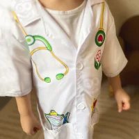 WOOPIE Strój Fartuch Lekarza Doktora Ubranko dla Dzieci do ok. 120 cm - zdjęcie 3