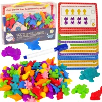 WOOPIE Zestaw Edukacyjny Nauka Liczenia Montessori Sorter Kolorów Morska Kraina 111 el. - zdjęcie 1