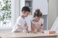 VIGA Gra Edukacyjna Drewniana Układanka Dopasuj Kształty 37 el. - zdjęcie 2