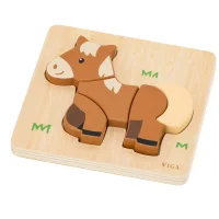 VIGA Drewniane Puzzle - Mój Przyjaciel Konik - zdjęcie 3