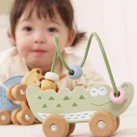 VIGA Labirynt koralikowy na kółkach - Krokodyl 12M+ - zdjęcie 2