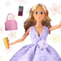 WOOPIE ROYAL Lalka Lily Długie Blond Włosy 30 cm Lawendowa Suknia Akcesoria - zdjęcie 3