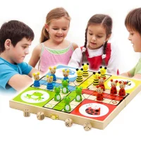 VIGA Drewniana gra Ludo Chińczyk - zdjęcie 1