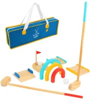 TOOKY TOY  Drewniany Zestaw do Gry w Golfa dla 2 Osób 13 el. - zdjęcie 1