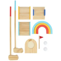 TOOKY TOY  Drewniany Zestaw do Gry w Golfa dla 2 Osób 13 el. - zdjęcie 2