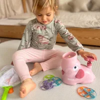 WOOPIE Gra Zręcznościowa Złap Frisbee Wyrzutnia Dysków - zdjęcie 2