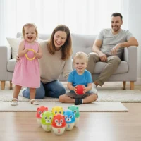 WOOPIE Kręgle Dla Dzieci Kolorowe Misie 3w1 - zdjęcie 3