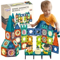 WOOPIE Klocki Magnetyczne Zamek 98 el. - zdjęcie 1
