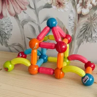 WOOPIE Magnetyczne Klocki Konstrukcyjne Edukacyjne 76 el. - zdjęcie 2