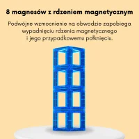 WOOPIE Przestrzenne Klocki Magnetyczne Nauka Liter 70 Elementów - zdjęcie 3