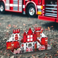 WOOPIE Klocki Magnetyczne 3D Zestaw Straż Pożarna 48el. - zdjęcie 2
