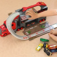WOOPIE Zestaw Ciężarówka Laweta Garaż Tor Wyścigowy - zdjęcie 2