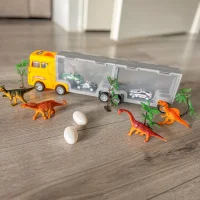 WOOPIE Ciężarówka Transporter 2w1 Zestaw Dinozaurów + Makieta - zdjęcie 2