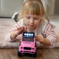 WOOPIE Zestaw Różowy Samochód Terenowy z Przyczepką i Figurką Konia - zdjęcie 2