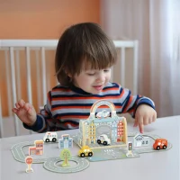 TOOKY TOY Zestaw Mini Miasto Przenośny Zestaw Torba Samochody - zdjęcie 2