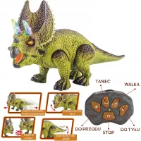 WOOPIE Dinozaur Zdalnie Sterowany RC Robot Triceratops - zdjęcie 4