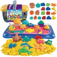 WOOPIE Piasek Kinetyczny 0,8 kg Zestaw w Koszyku z Foremkami +  / - zdjęcie 1