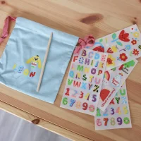 WOOPIE ART&FUN Zestaw Kreatywny Zrób Torebkę Dekorowanie Woreczka Imię Dziecka DIY - zdjęcie 2