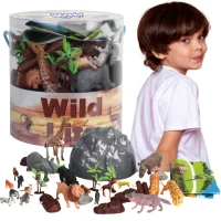 WOOPIE Zestaw Figurki Zwierzęta Safari 34 szt. - zdjęcie 1