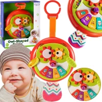 WOOPIE BABY Interaktywna Zabawka Sowa Pianinko z Szeleszczącym Ogonem - zdjęcie 1