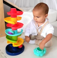 WOOPIE BABY Kulodrom Tor Kulkowy Zestaw Spirala + 2 Kulki - zdjęcie 2