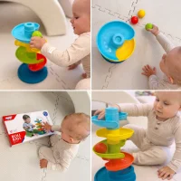 WOOPIE BABY Kulodrom Tor Kulkowy Zestaw Spirala + 3 Kulki - zdjęcie 2