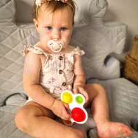 WOOPIE BABY Zabawka Sensoryczna Gryzak Antystresowy  POP IT Montessori - zdjęcie 2