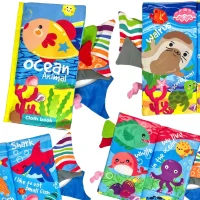 WOOPIE BABY Książeczka z Ogonkami Zwierząt Morskich Materiałowa Szeleszcząca - zdjęcie 1