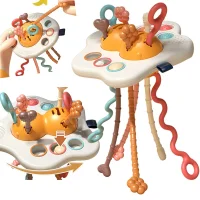 WOOPIE BABY Zabawka Sensoryczna Montessori Gryzak Grzechotka Wielofunkcyjny UFO - zdjęcie 1
