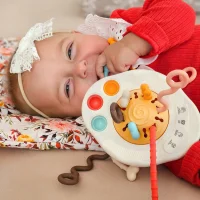 WOOPIE BABY Zabawka Sensoryczna Montessori Gryzak Grzechotka Wielofunkcyjny UFO - zdjęcie 2