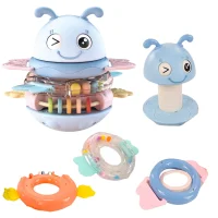 WOOPIE Baby Wańka Wstańka Zabawka Sensoryczna 2w1 Grzechotka Gryzak - zdjęcie 2