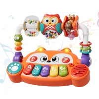 WOOPIE BABY Interaktywne Pianino Edukacyjne Sensoryczne Lisek LED Grzechotki - zdjęcie 2