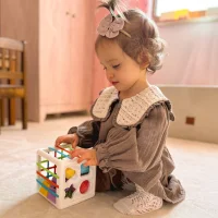 WOOPIE BABY Elastyczna Kostka Sensoryczna Sorter dla Dzieci Kolorowe Kształty 11 el. - zdjęcie 3