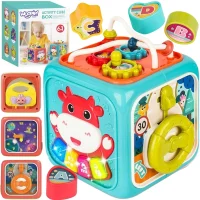 WOOPIE BABY Interaktywna Kostka Sensoryczna Edukacyjna Montessori Sorter 6w1 - zdjęcie 1