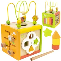 VIGA Drewniana Kostka Edukacyjna 5w1 - zdjęcie 1