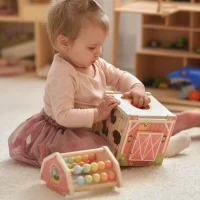 TOOKY TOY Drewniana Stodoła Aktywności Sorter Liczydło Montessori - zdjęcie 2