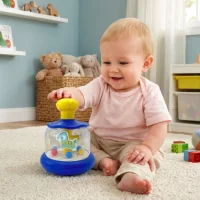 WOOPIE BABY Kolorowe Koniki Niebieski Bączek Karuzela z Kulkami - zdjęcie 2