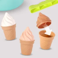 WOOPIE Zestaw do Piasku FUN ICE CREAM Lody 2w1 Fabryka Śnieżek 15 el. - zdjęcie 2