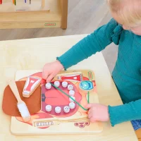 MASTERKIDZ Nauka Zdrowej Higieny Jamy Ustnej na Przykładzie Pieska - Tablica Ścienna Edukacyjna Montessori - zdjęcie 2