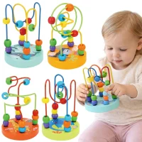 TOOKY TOY Drewniana Edukacyjna Pętla Motoryczna Labirynt Przeplatanka - zdjęcie 1