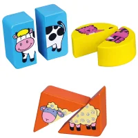 VIGA Puzzle Edukacyjne Drewniane Zwierzęta - zdjęcie 3