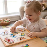 VIGA Drewniane Puzzle Zwierzęta z Farmy Układanka - zdjęcie 4