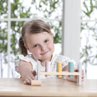 VIGA PolarB Drewniana Ławeczka Przebijanka Wbijanka z Młotkiem - Montessori - zdjęcie 3