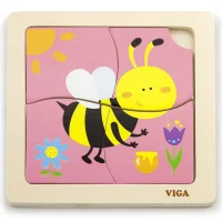 VIGA Poręczne Drewniane Puzzle Pszczoła - zdjęcie 1