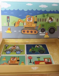 TOOKY TOY Układanka Edukacyjna Montessori Magnetyczne Pudełko dla Dzieci 80 el. - zdjęcie 4