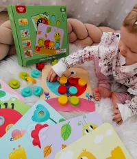 TOOKY TOY Układanka Klocki dla Dzieci Zwierzęta Dopasuj Nauka Kształtów Kolorów + Plansze - zdjęcie 4