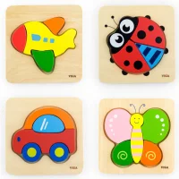VIGA Pierwsze drewniane Puzzle maluszka Motylek - zdjęcie 2