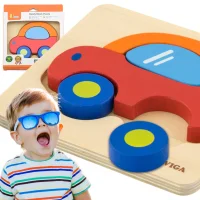 VIGA Pierwsze drewniane Puzzle maluszka Samochód - zdjęcie 2